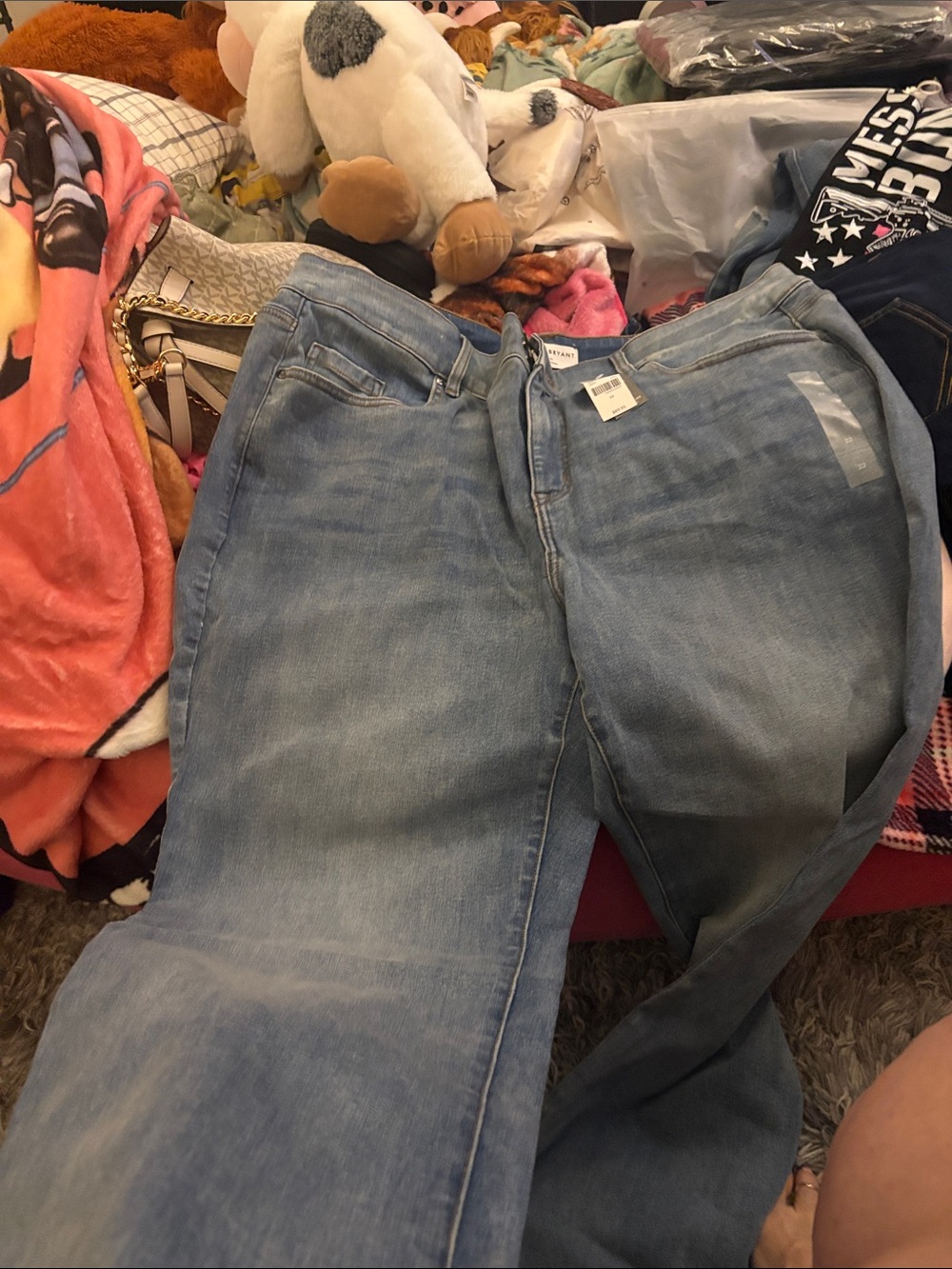 Lane Bryant Light Wash Wide-Leg Flare Jeans